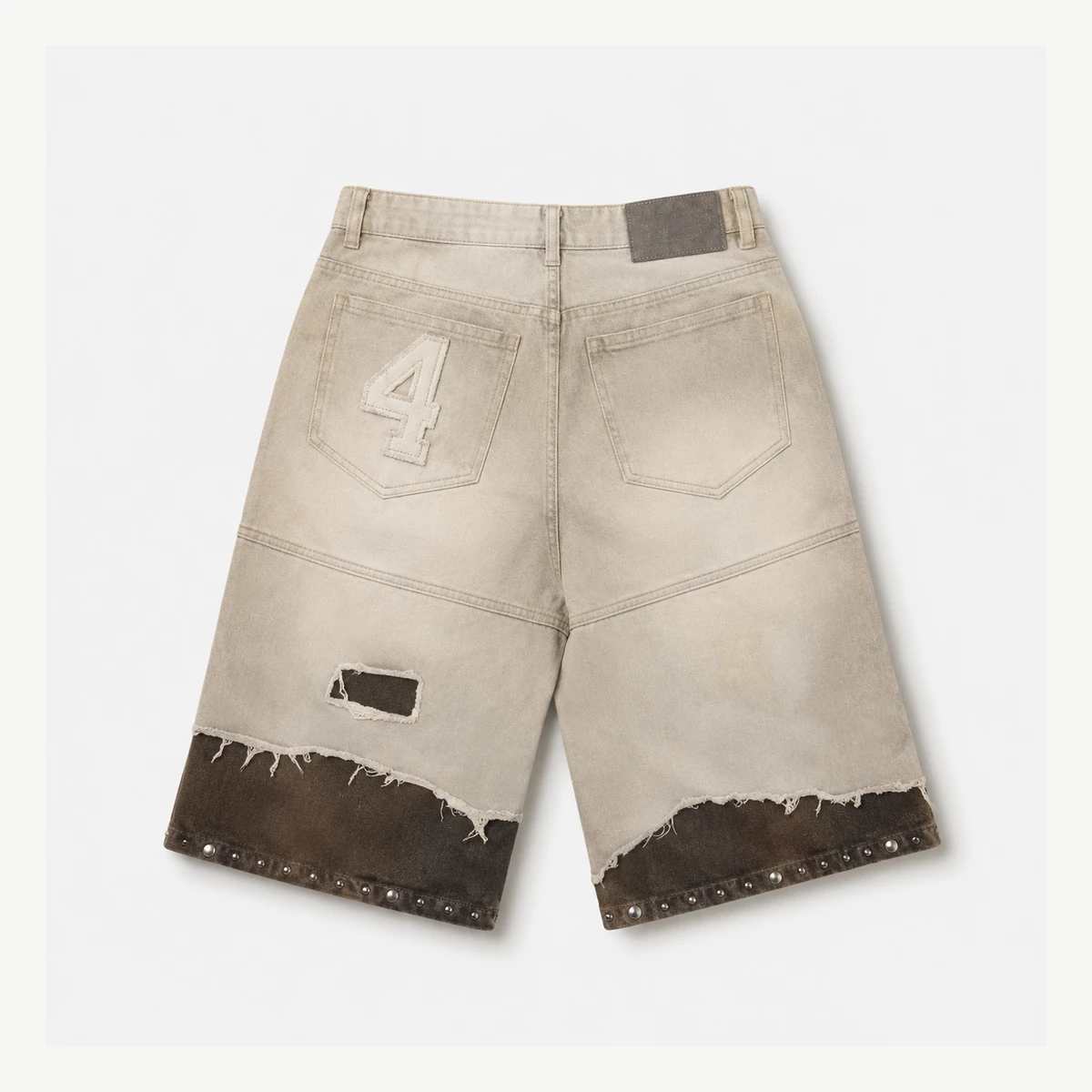 Gallery Distressed Denim Shorts — alternate view