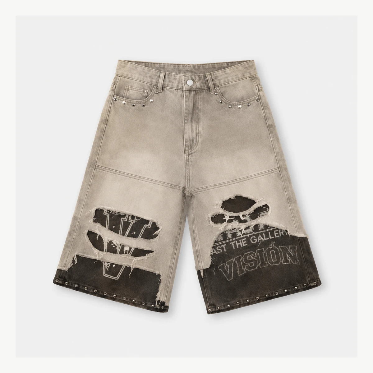 Gallery Distressed Denim Shorts