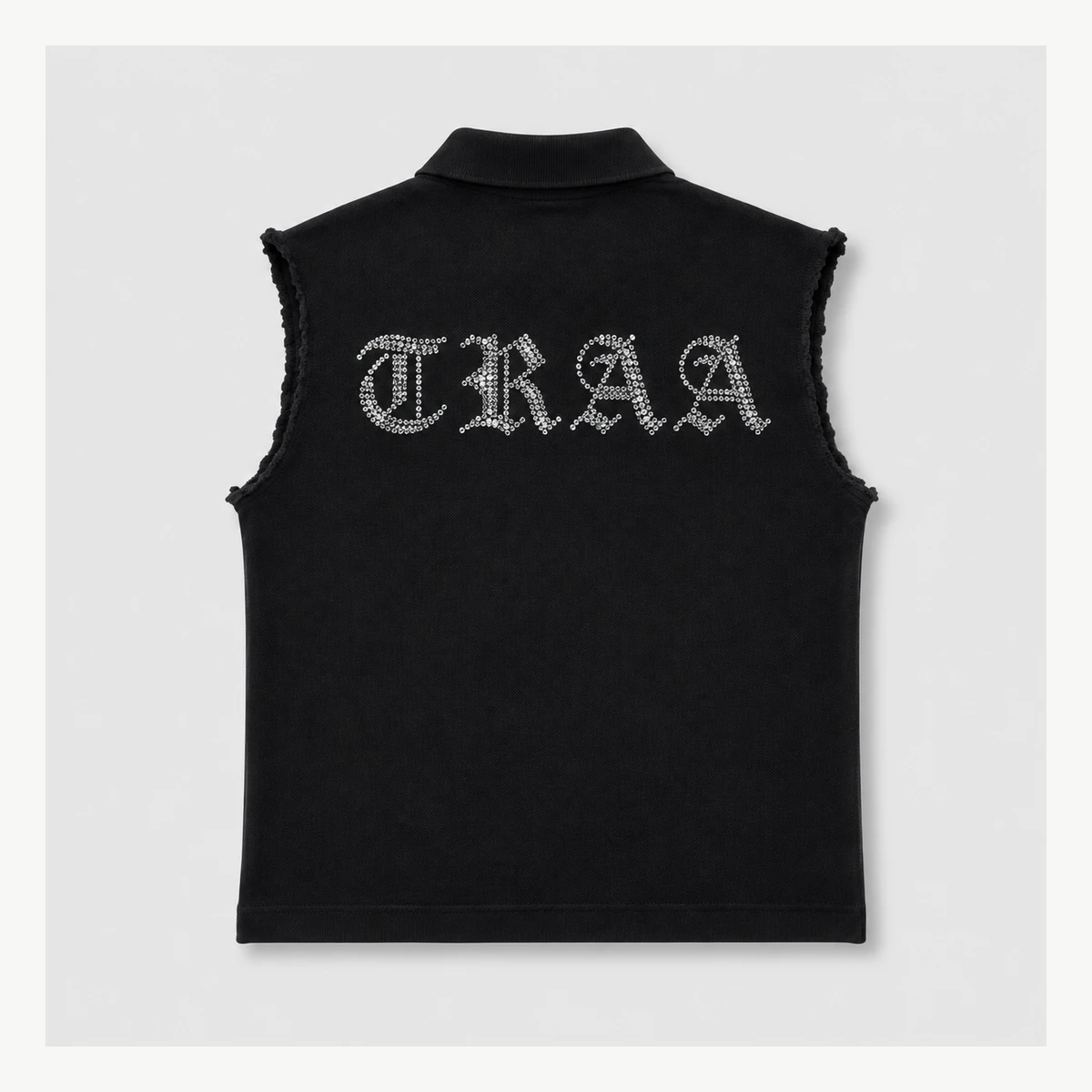Traa Sleeveless Polo — Black — alternate view
